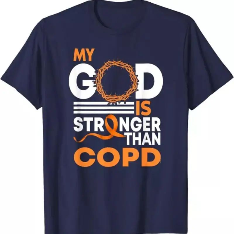 

My God Is Stronger Than COPD Awareness Ribbon T Shirt