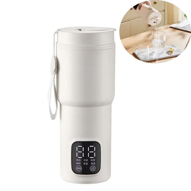 

Electric Kettle Portable Travel Heating Cup Multifunction Boiled Water Pot Smart Teapot Adjustable Temperature Kettle 600ml