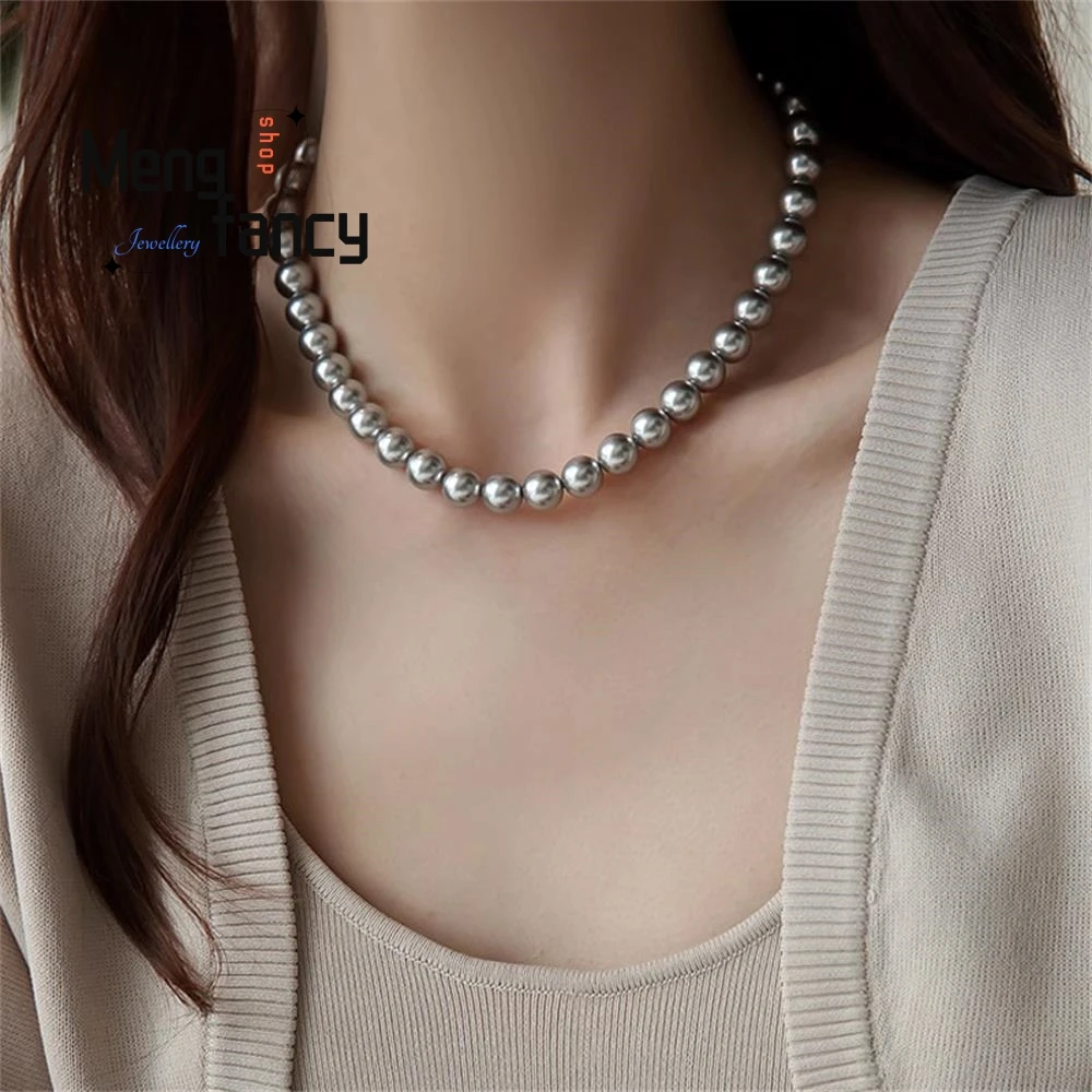 Natural Freshwater Pearl Necklace Simple Exquisite Elegant Luxury Fashion Fine Jewelry Sexy Young Girls High-grade Holiday Gifts