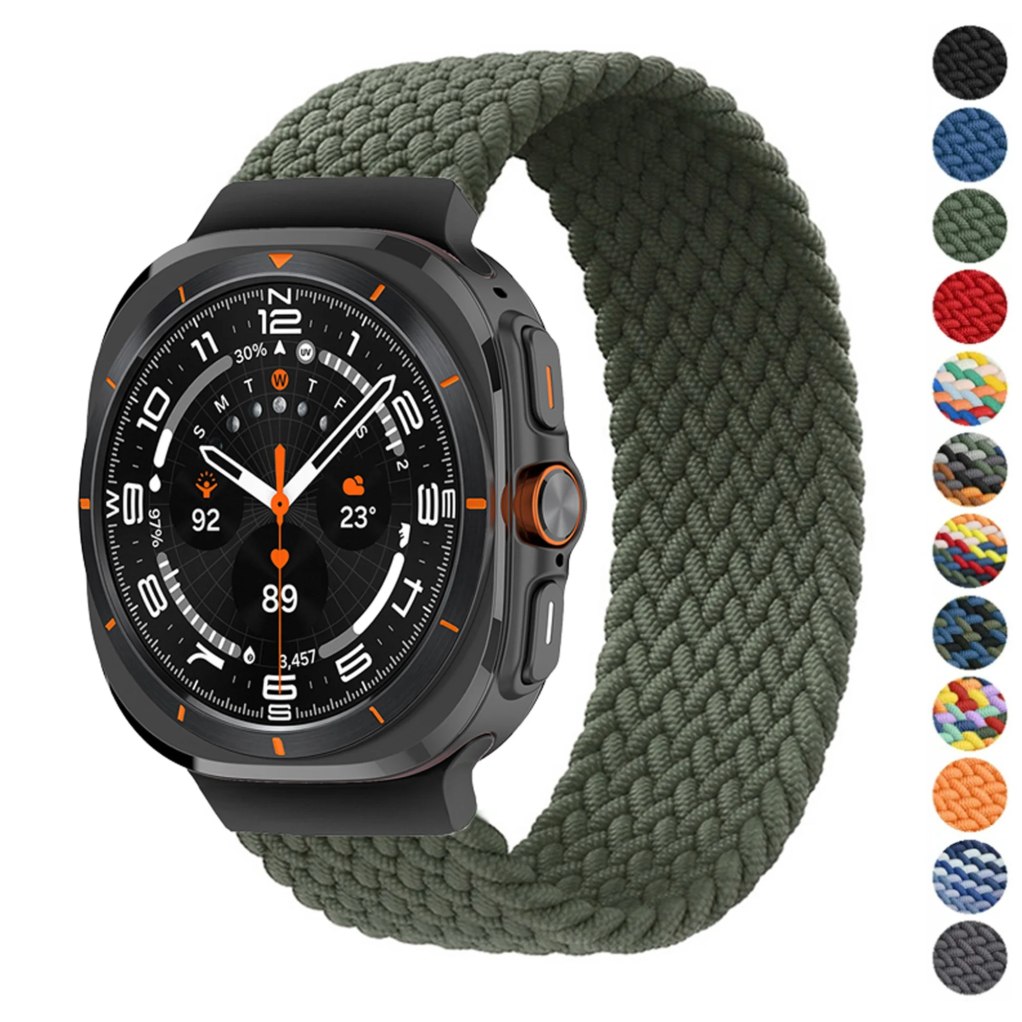 Braided Solo Loop for Samsung Galaxy watch ultra Strap 47mm Accessories sport nylon belt bracelet Galaxy watch ultra 2 band 47mm