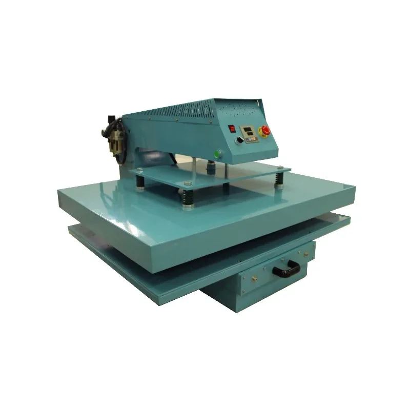 【2026】تلقائي كبير الحجم، منزلق هوائي كبير الحجم، آلة طباعة نقل الحرارة على تي شيرت مسطح