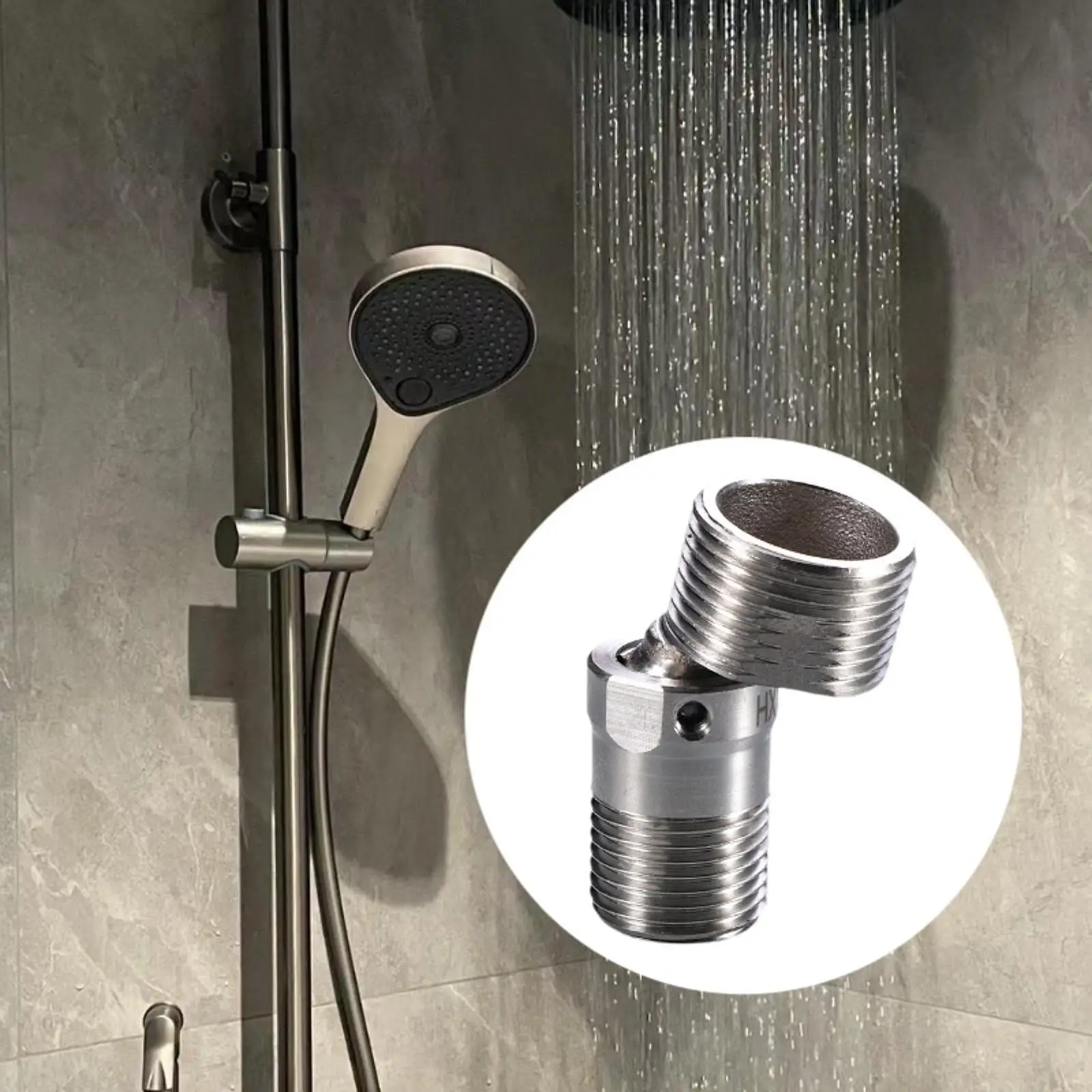 

Faucet Angled Curved Foot Eccentric Screw Corner Tap Adapter for Bathroom