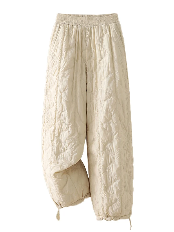 Damen-Baumwollhose, Winter, warme Freizeithose, Faion Oberbekleidung, hohe Taille, lange Hose mit geradem Bein