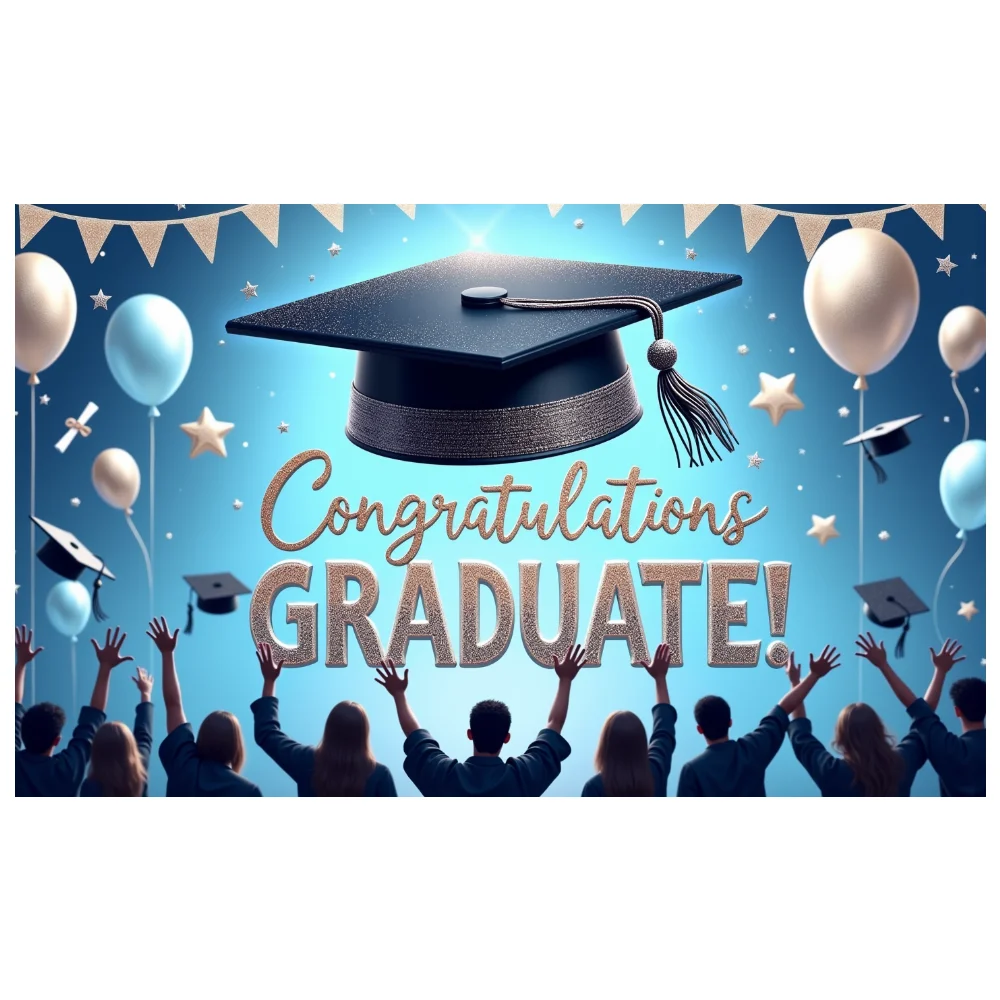 Photo Prop Star Elements Graduation Decoration Achievement Banner Fabric Material Event Banner For Photo Shoot Student Party