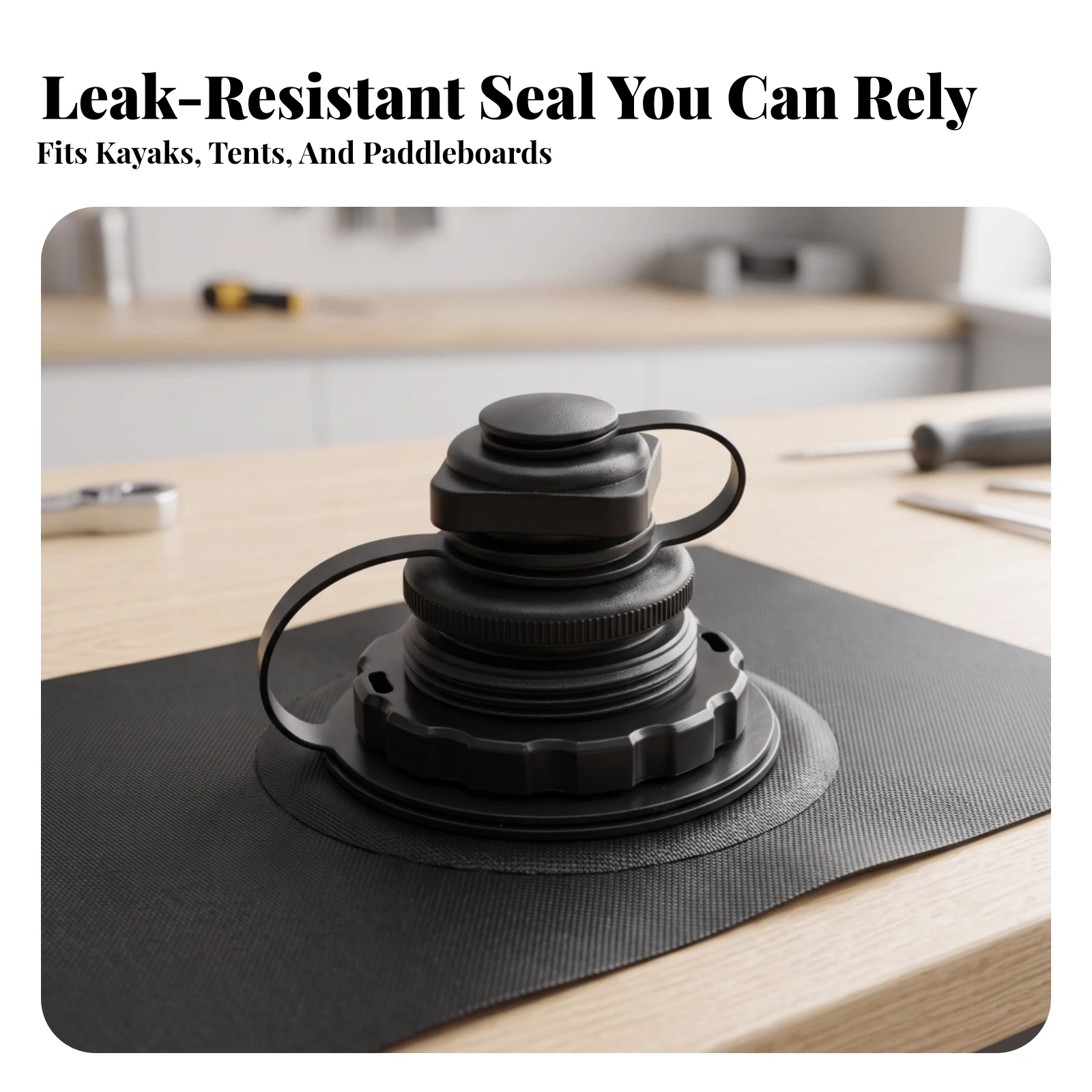 Inflatable Valve with Tethered Cap Anti-Leakage Screw-Type Inflation Valve Long-Lasting Strong for Outdoor Inflatables
