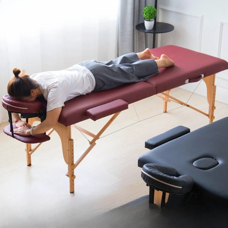 

Складная массажная кровать, портативная портативная бытовая массажная кровать для прижигания, реабилитация, кровать для татуировки, косметическая кровать 185*70 см