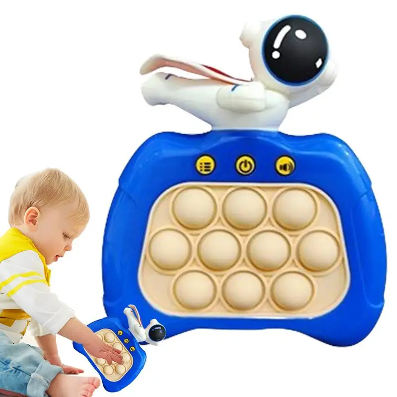 

Speed Pushing Game Machine Handheld Breakthrough Sensory Popping Games with 4 Modes Lights & Sounds for Preschoolers Outdoor