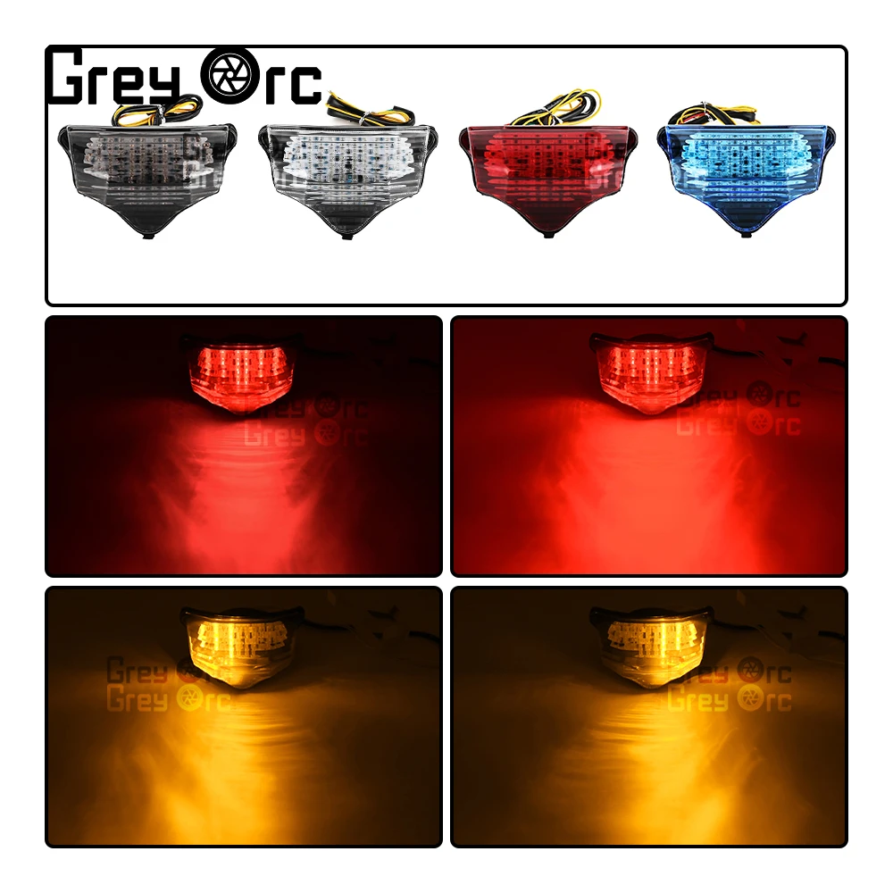 for Yamaha FZ600 FZ6 FAZER 2004 2005 2006 2007 2008 2009 Motorcycle LED taillights brake assembly with steering rear tail light