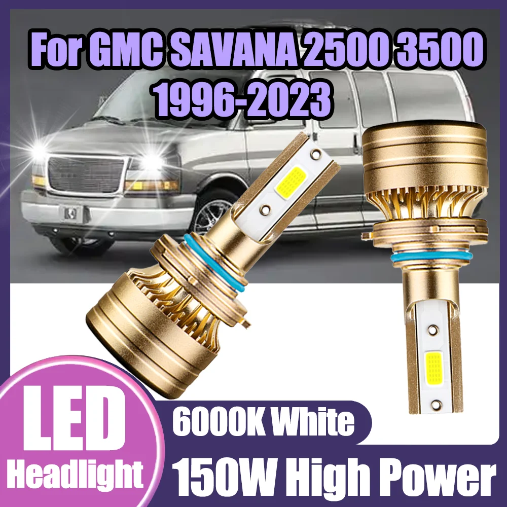 

30000LM 9005 Автомобильные фары Лампы Светодиодные автомобильные фары 6000K Супер белый 150 Вт Plug and Play 12 В для GMC SAVANA 2500 3500 1996-2023
