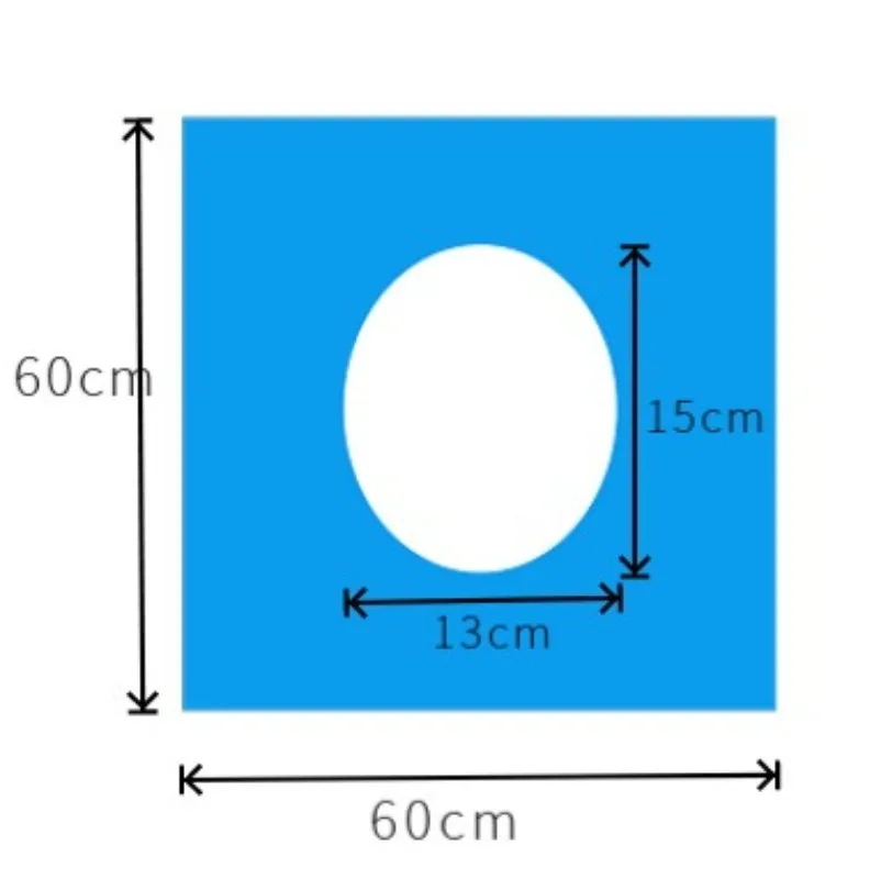 60pcs Dental Disposable Surgical Drapes Hole Cover Non-woven Sterile Hole Sheet Blue Surgical Towel Individually Package