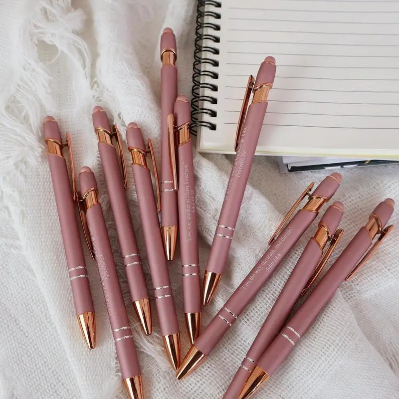 أقلام دينية آية الكتاب المقدس قلم حبر جاف للنساء والرجال مجموعة من 10 أدوات كتابة قابلة للسحب هدايا مسيحية للنساء والرجال رقم