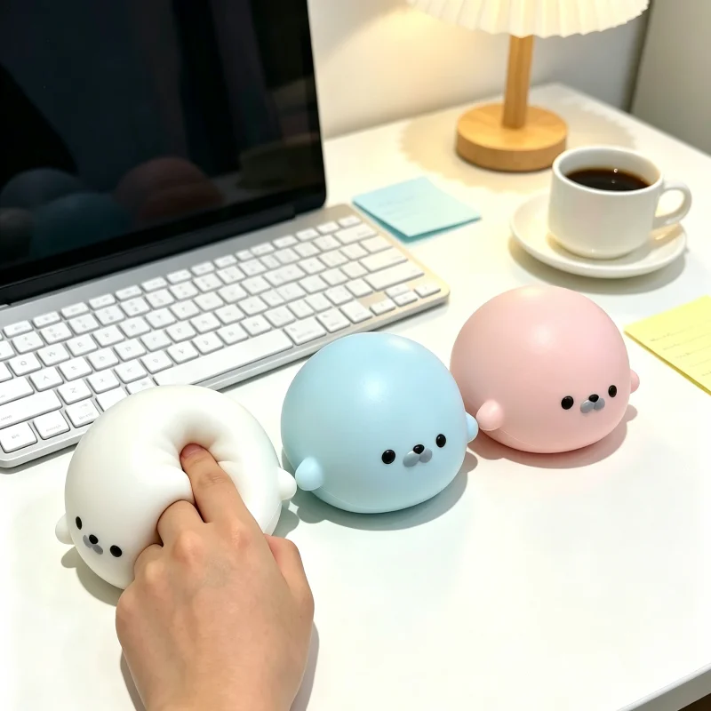 Seal Ball Squishy Slow Rising Soft Wet Asmr Sensory Stress Relief Boredom Relieve Fashion Halloween Christmas Party Gift Supply