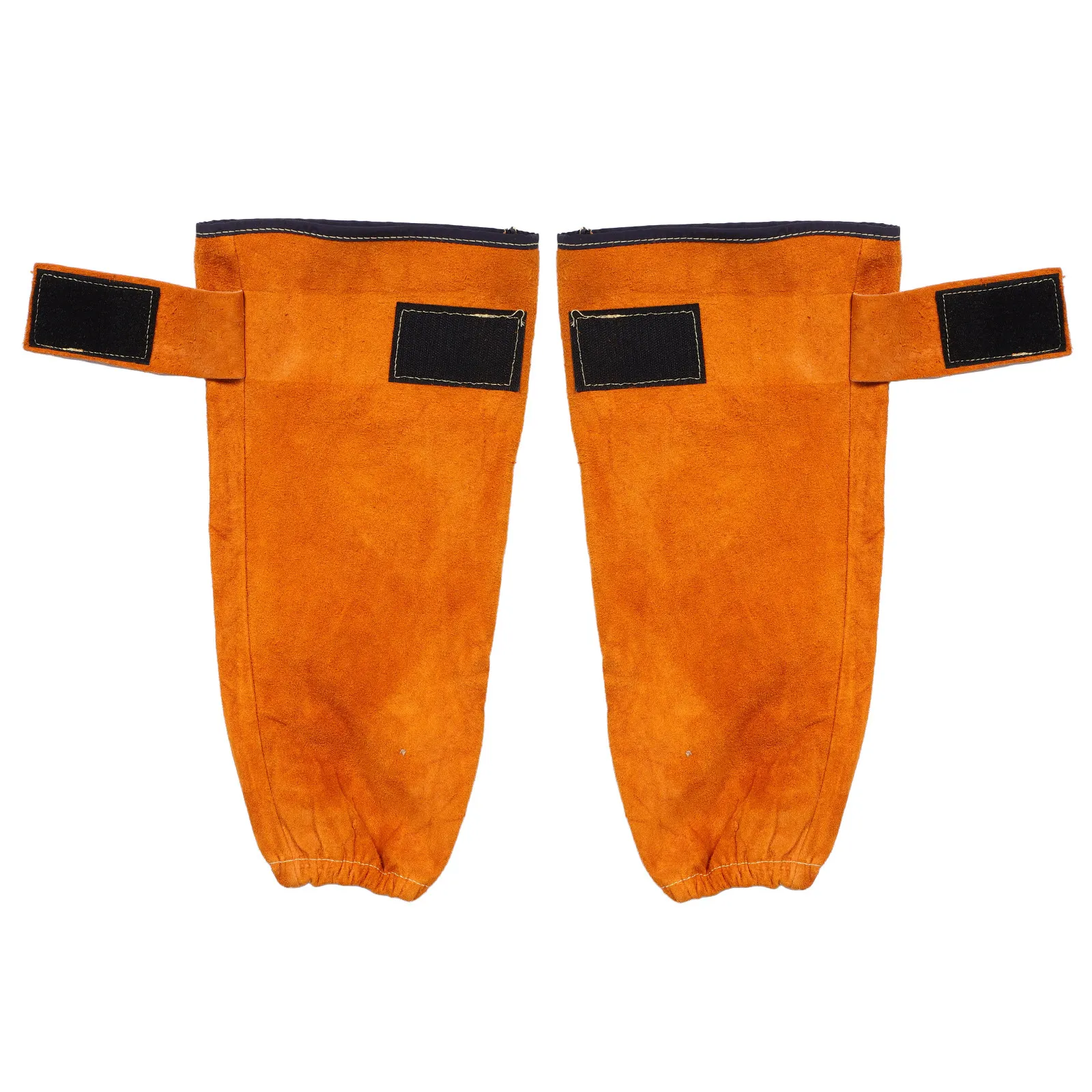 

1Pair Cowhide Welding Protective Sleeves Flame Resistant Heat Proof Arm Guards Elastic Cuffs Comfortable Fit Welding