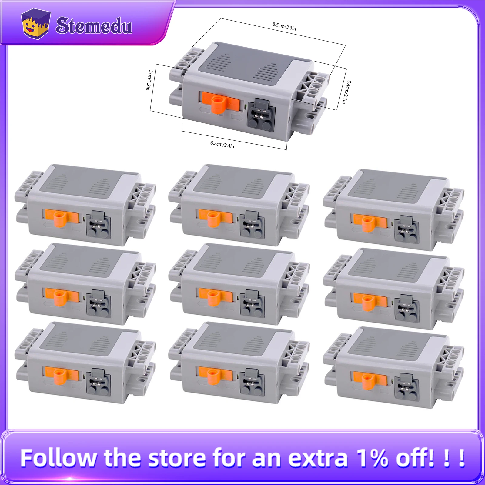 

5/10 PCS AA Power-up Battery Shell Case Box for Power Functions MOC Parts compatible with legoeds 8881 for DIY Train Car Set