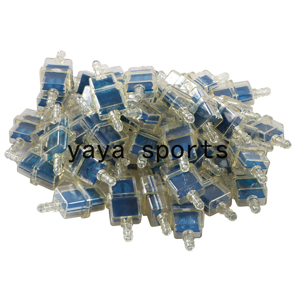 100pcs Universal 6MM Motorcycle Inline Gas Fuel Petrol Filter Gasoline Filters For Yamaha Scooter Dirt Pit Bike Motocross ATV