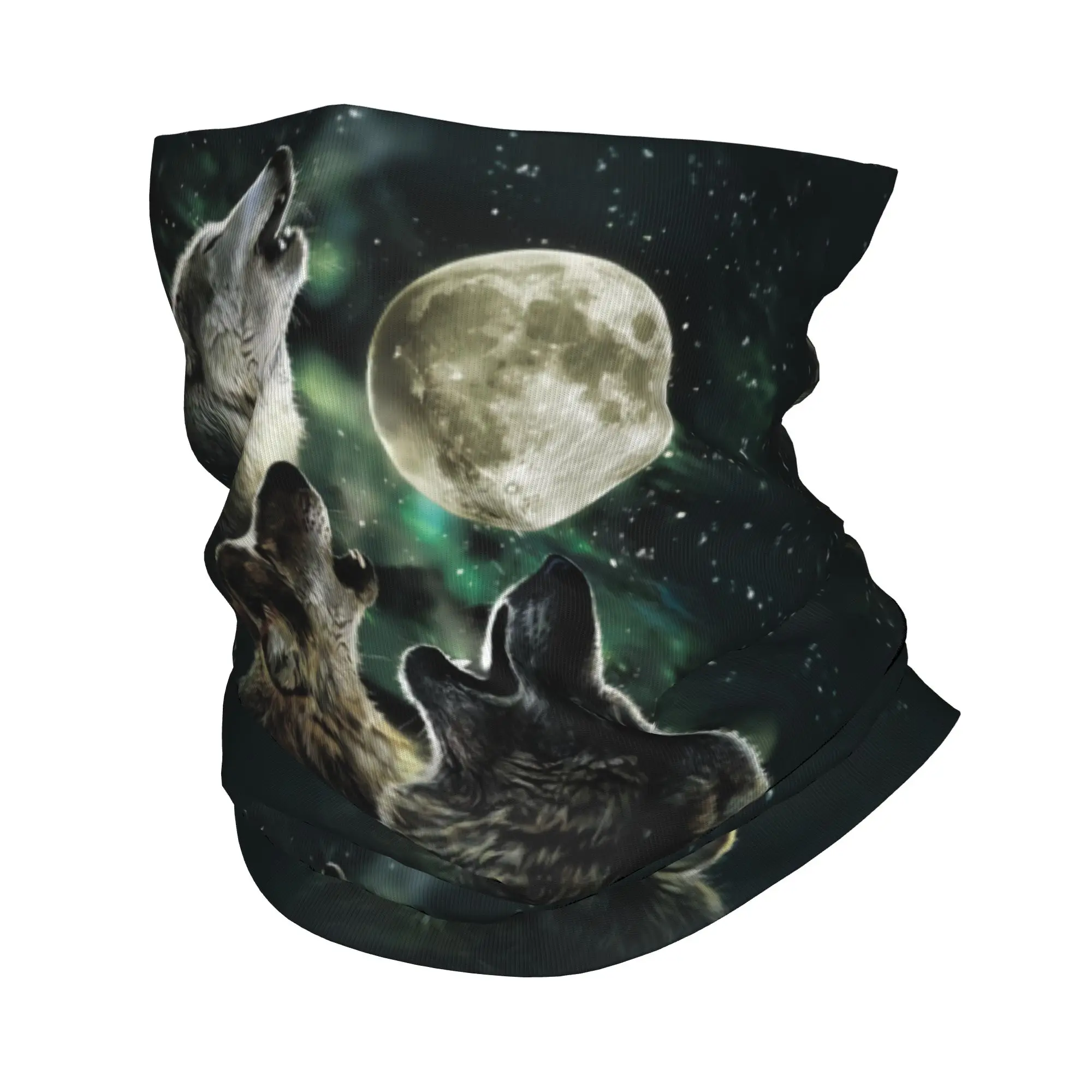 

Custom Three Wolf Moon by Antonia Neshev DecalGirl Winter Headband Neck Warmer Hiking Running Tube Scarf Face Bandana Gaiter