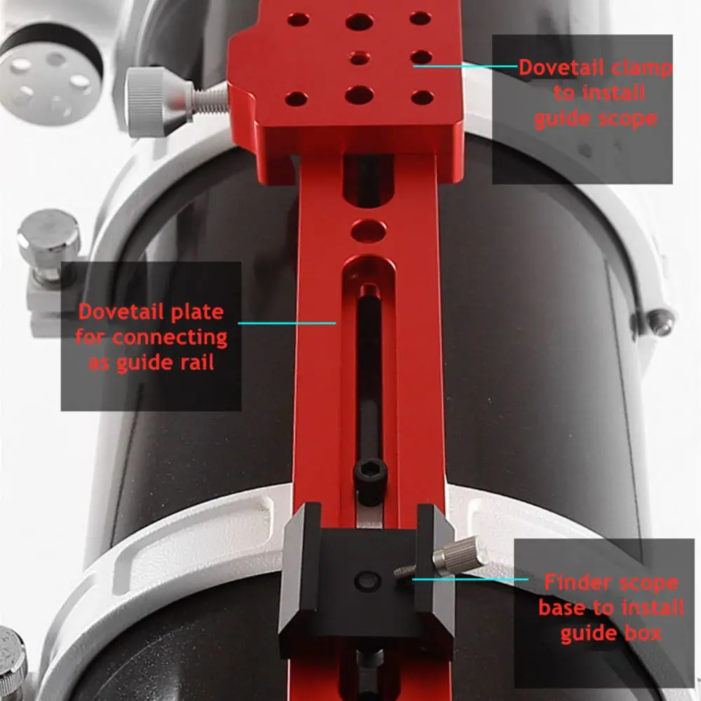 متعددة الوظائف مكتشف نطاق قاعدة تتوافق فتحة المشبك جبل للتلسكوب الفلكي