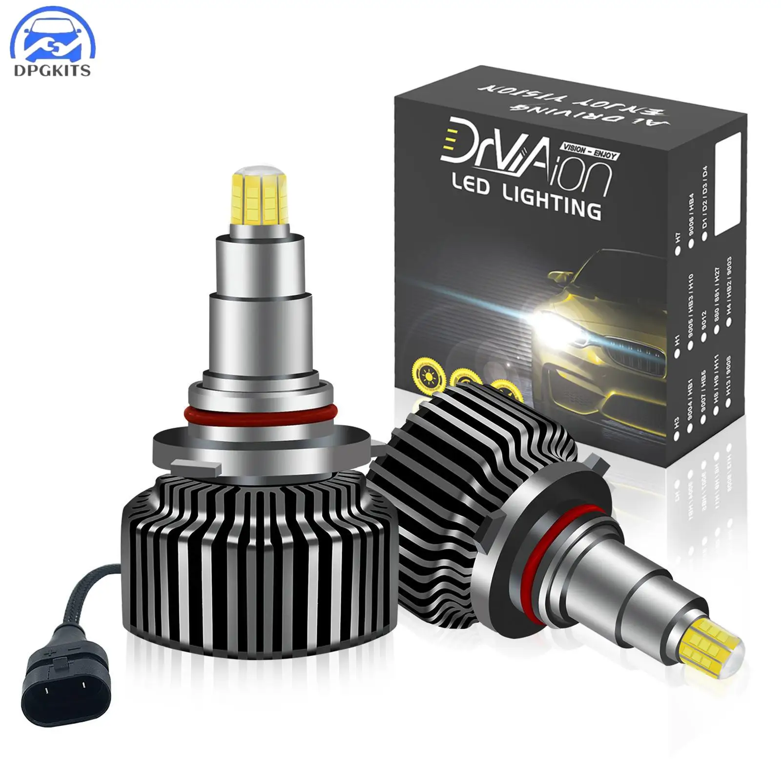 

DPGKITS 2 шт. 56 Вт 9005/HB3 DC 9-30 В 6500 К 8000LM IP68 светодиодная лампа для фар HIGH BEAM супер яркая лампа комплект для переоборудования аксессуаров