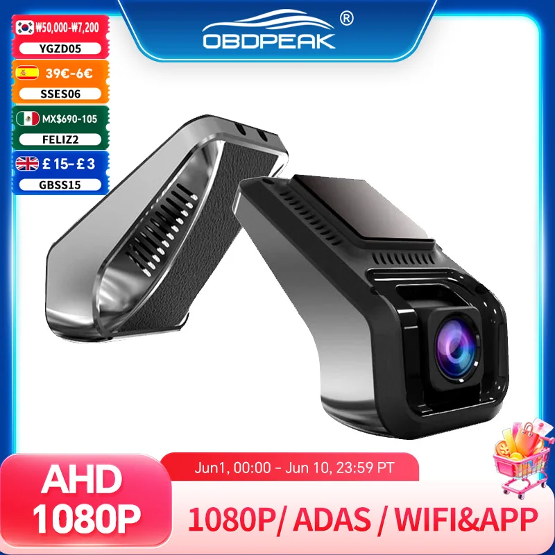 Câmera Veicular X9 Pro FHD 1080P DVR ADAS WIFI 1080P, Mini Câmera Frontal Inteligente com Conexão USB e Aplicativo para Celular