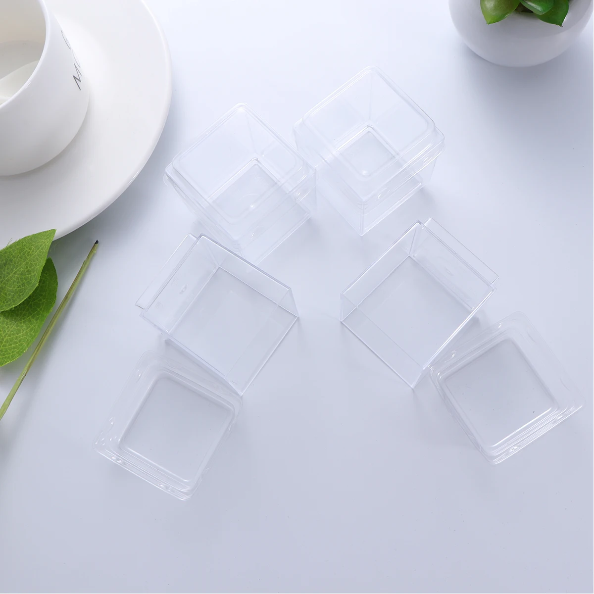 

10 Pcs Lid Plastic Tiramisu Cup Transparent Dessert Yogurt Parfait Cups with Lids Reusable