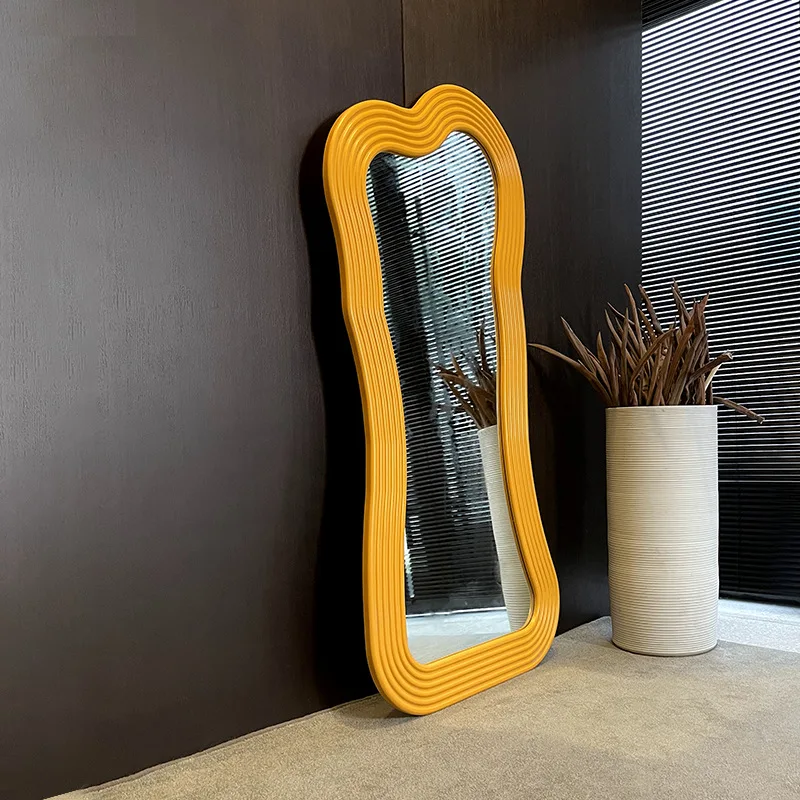mirror floor-to-ceiling mirror household fitting mirror special-shaped bedroom three-dimensional mirror attached to the wall