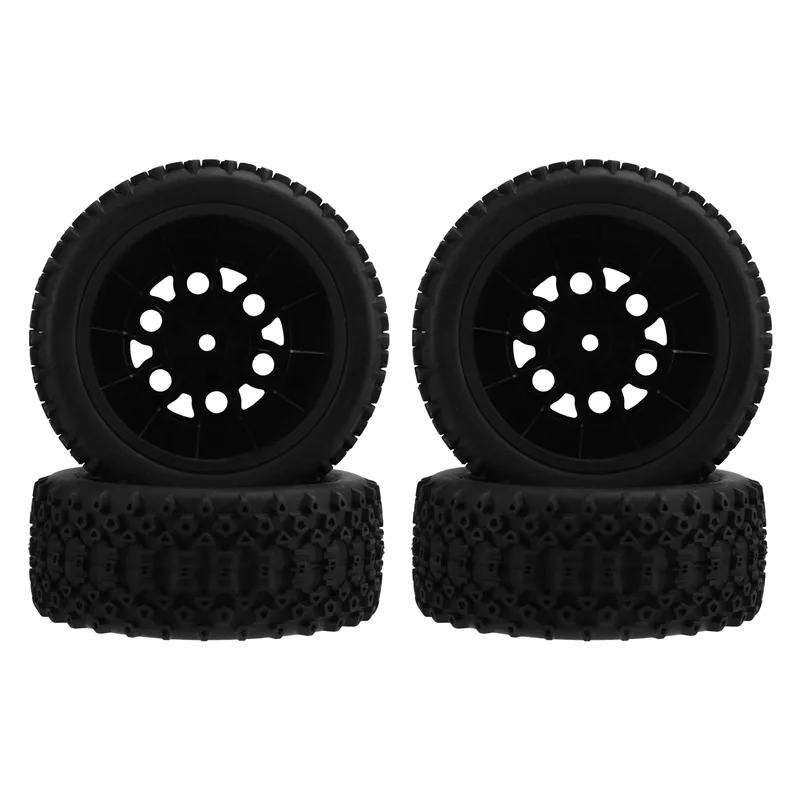 

A30F-12Mm Hex Wheels Tires Set With Foam Inserts 1/10 RC Short Course Truck Compatible With Slash 2WD