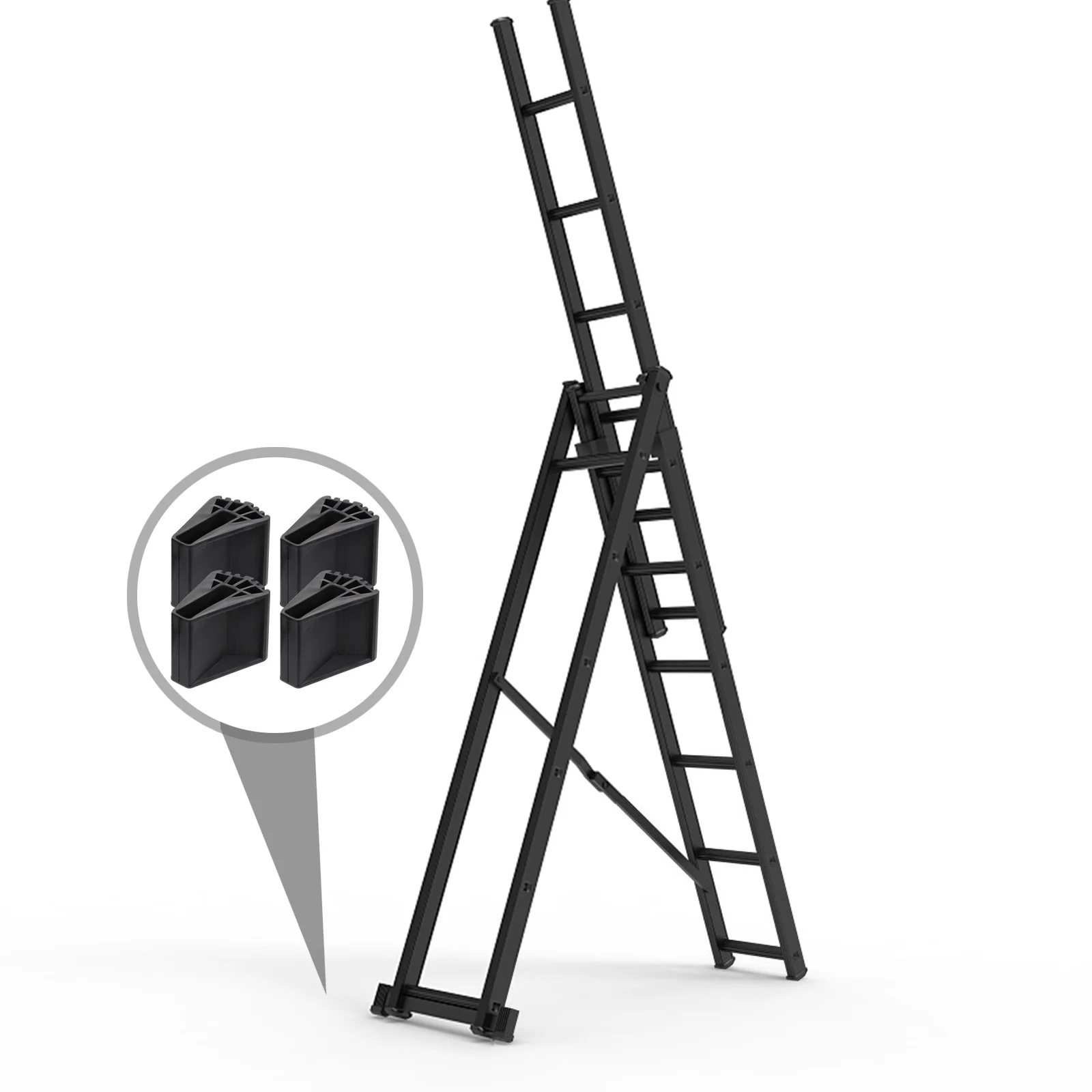 

4Pcs Ladder Feet Protector Thick Plastic Non-Slip Covers Excellent Texture Sound Insulation Ladder Feet Covers