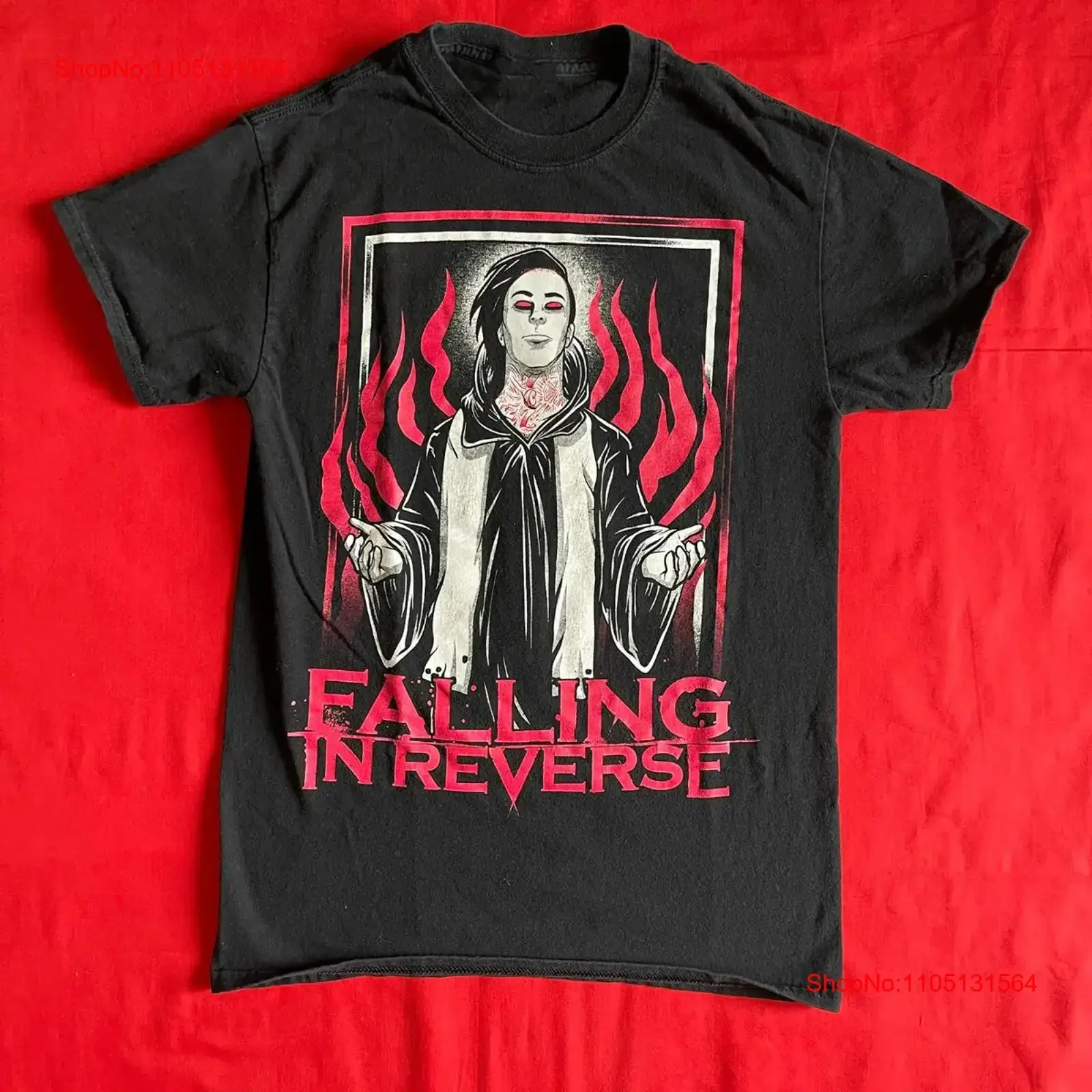 

2019 Falling in Reverse Tour T Shirt Black All Size S 2345XL 1P0111 vintage Washed designer clothes Soft Stretched streetwear