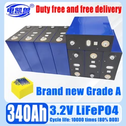 3.2v 340ah GRADE A 10000+ cycles new Lifepo4 battery DIY 12V 24V 48V RV solar storage golf cart battery pack EU/US tax-free