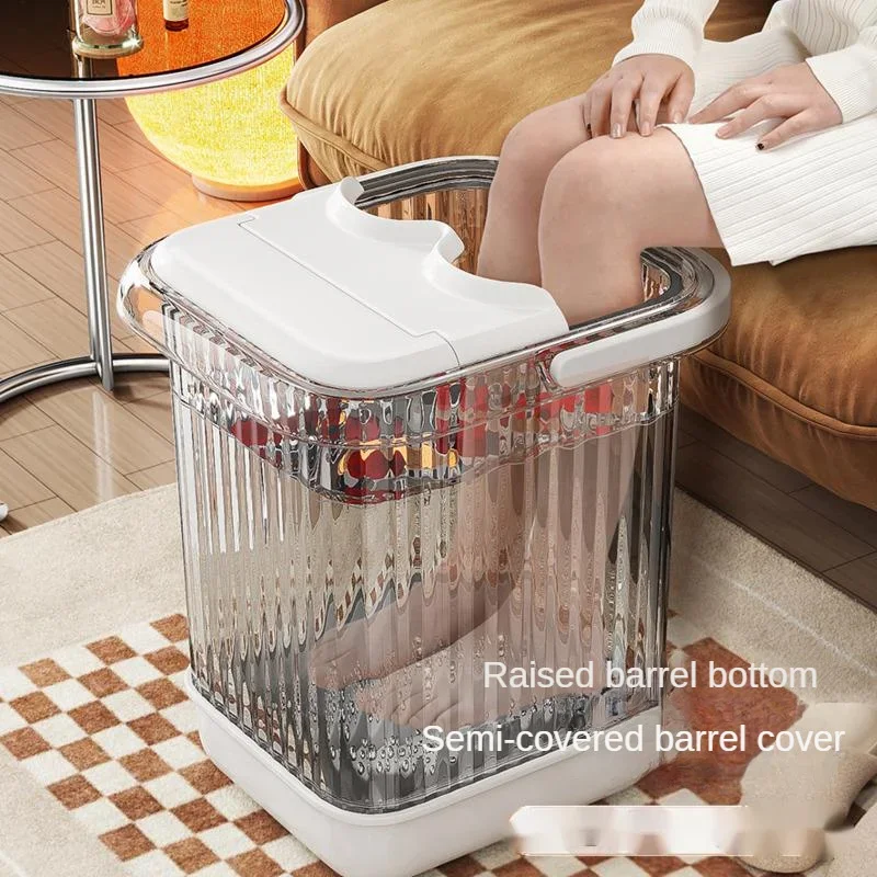 

Modern Transparent Bubble Foot Soaking Bucket Calf Massager Wash Tub Portable Footbath Device Relaxing Home Spa Experience