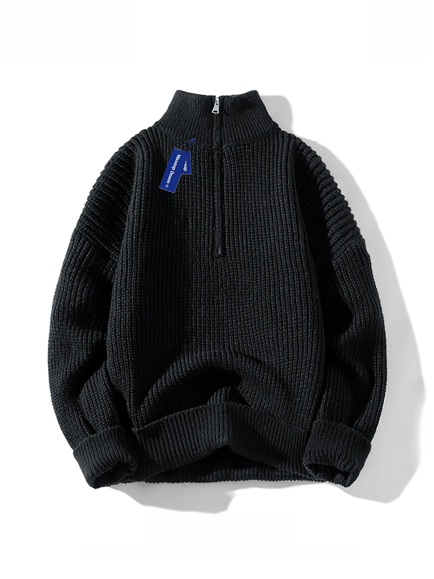 

Мужской трикотаж Wassup Dozen American Sle на молнии, свободный крой, повседневный свитшот, верхняя одежда для пар, осенний сезон, мягкий полиэстер...