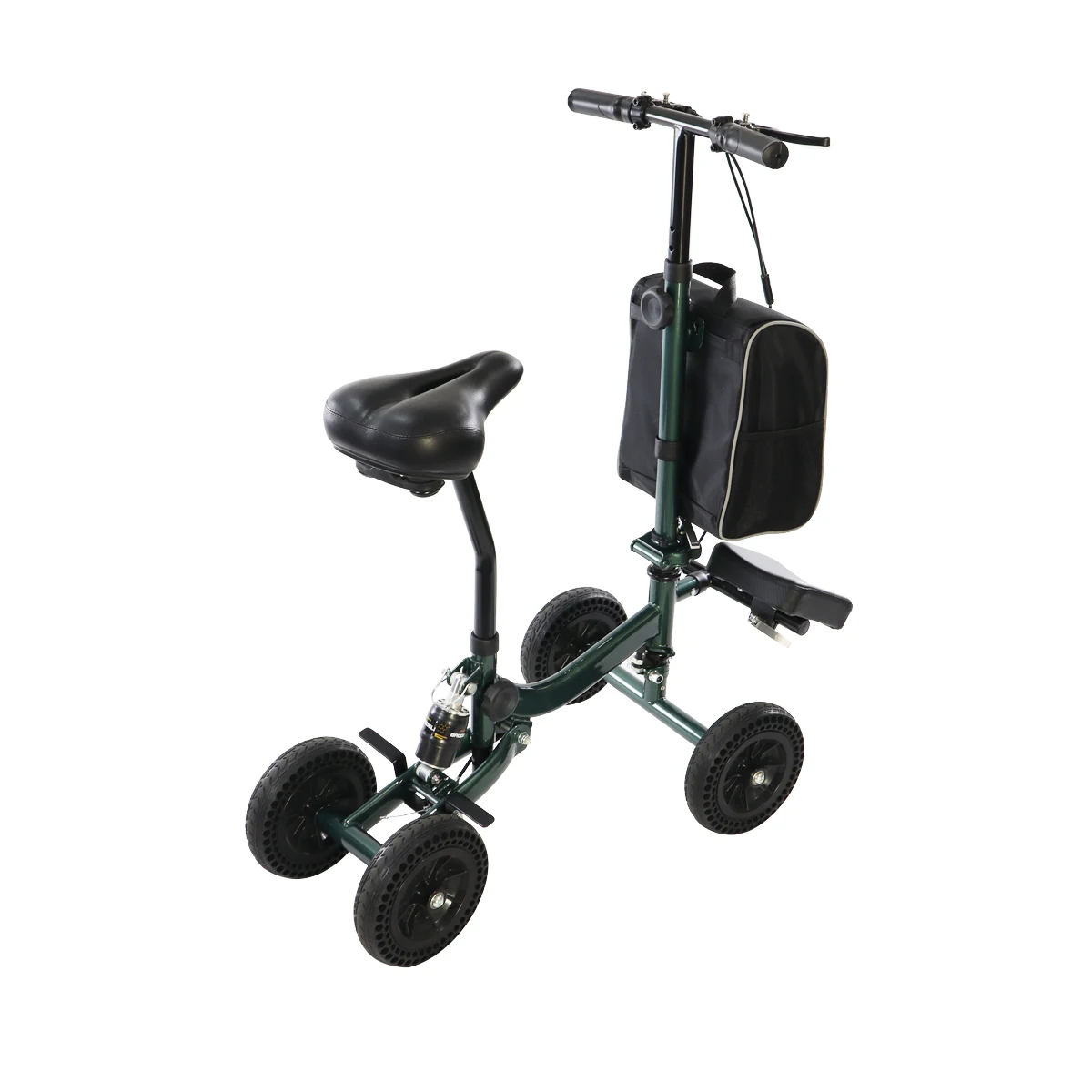 Medical Therapy EquipmentSeated Walker with Storage Bag with Braking SystemSteel FrameSeated Scooter