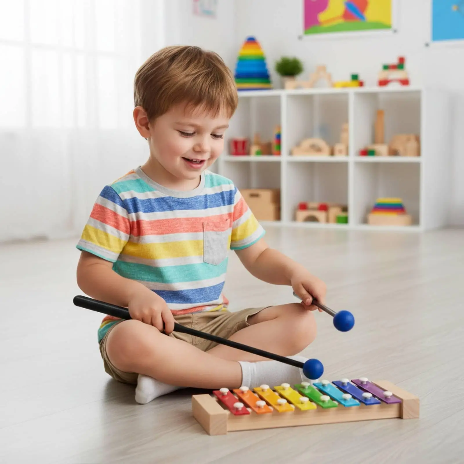 Versatile Rubber Mallet Drumsticks for Xylophone Marimba Glockenspiel Bell Instruments Lightweight Design for Beginners School