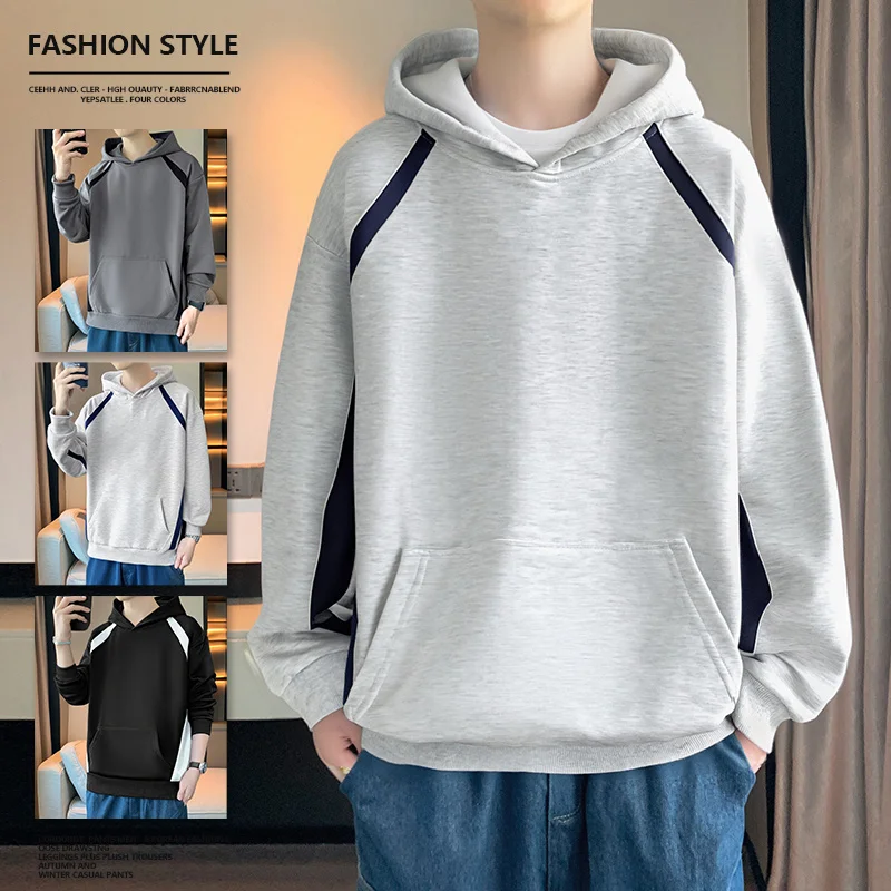 

Повседневное худи в американском стиле для мальчиков, весна-осень, новая модная коллекция, свободный крой, удобное, из хлопка и полиэстера