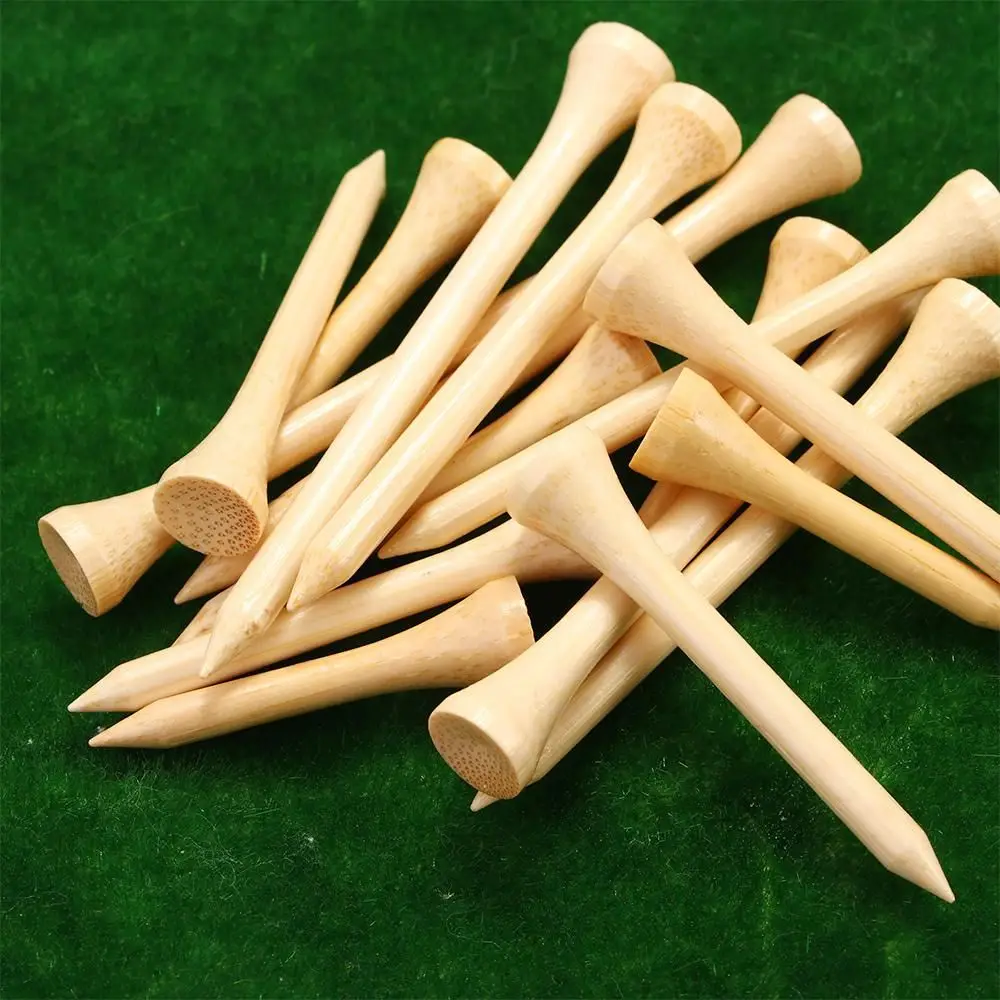 Less Friction 83mm 70mm 4 Size Swing Practice Golf Accessories Bamboo Tee Golf Tees Golf Training