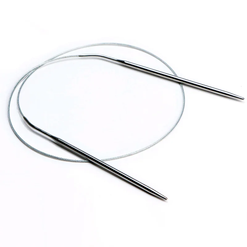 60/43/120cm Stainless Steel Circular Knitting Needles Crochet Needles For Knitting DIY Weaving Pins Needle Craft Tools