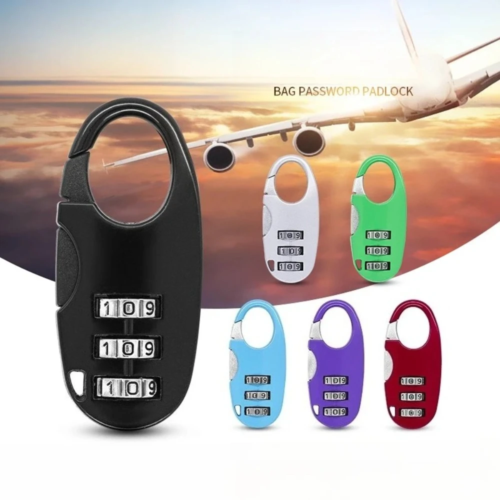 

2pcs Suitcase Combination Lock Bag Combination Lock Combination Padlock Mini Lock 3-Digit Code for Luggage Backpacks Cabinets