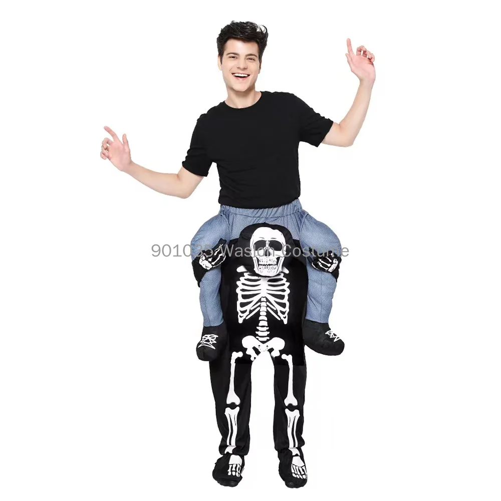 Halloween Creative Costumes Skeleton Carrying Man Pants Halloween Party Stage Funny Costumes for Man