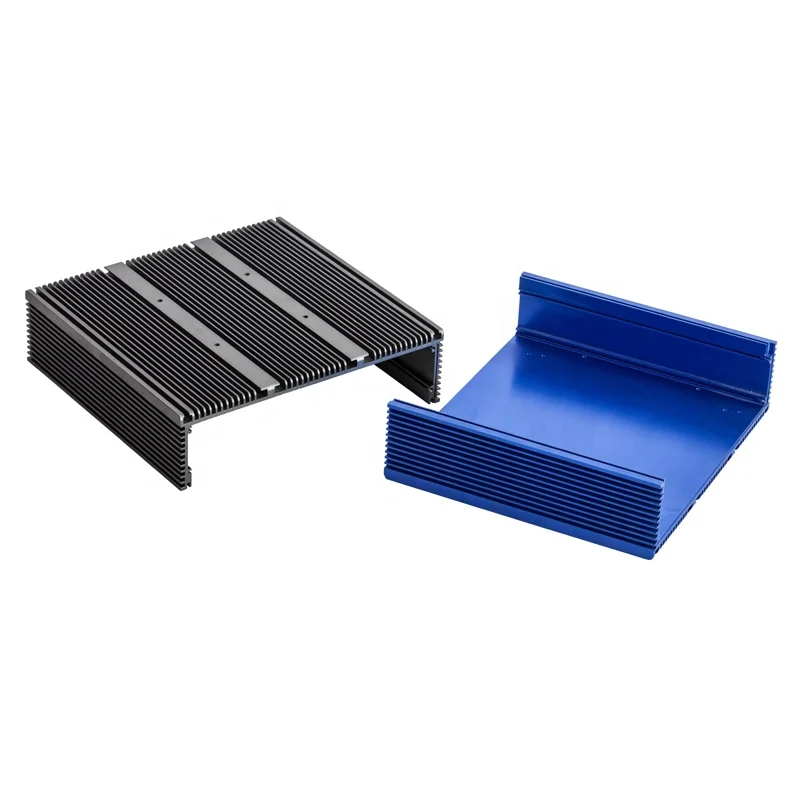 Aluminum power amplifier shell extrusion machining CNC machining, metal box extrusion shell, metal shell machining services