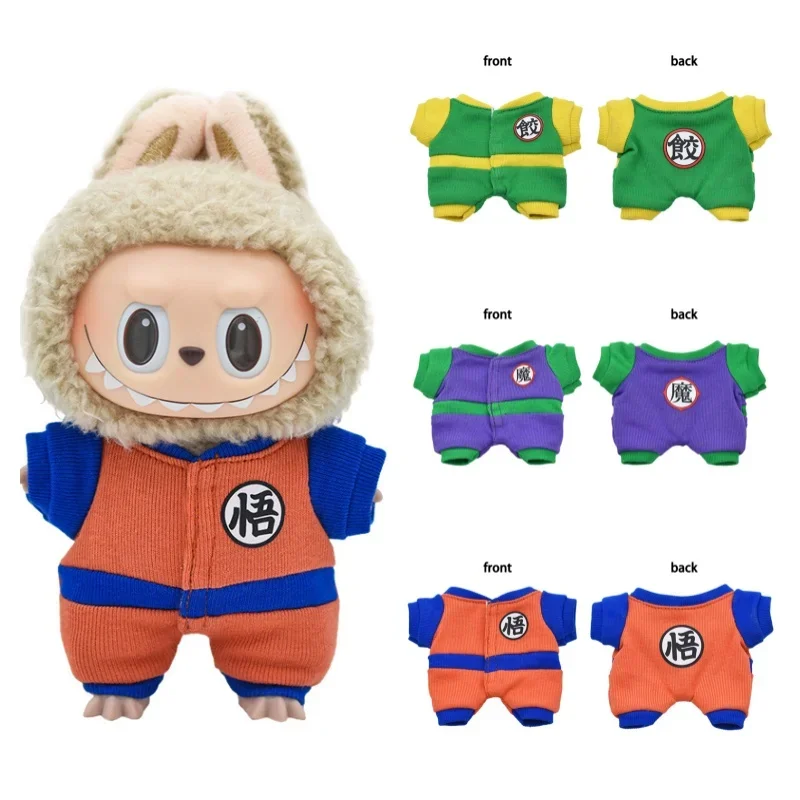 

Новинка, только в наличии, одежда для Labubu Dragon Ball, аниме, подходит для куклы 17 см, виниловая подвеска, одежда для куклы, игрушка в подарок для мальчика своими руками