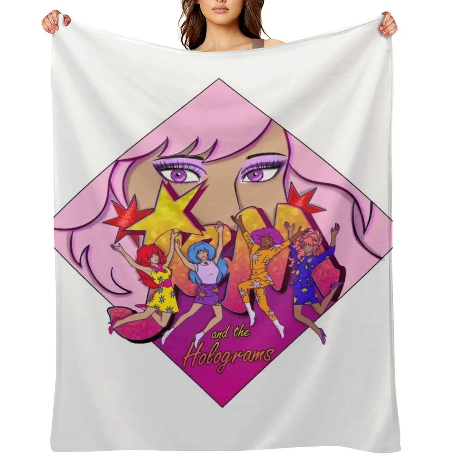 Jem and the Holograms - Jump! Throw Blanket Flannel Luxury Throw for babies Decorative Sofa Warm Soft Plush Plaid Blankets