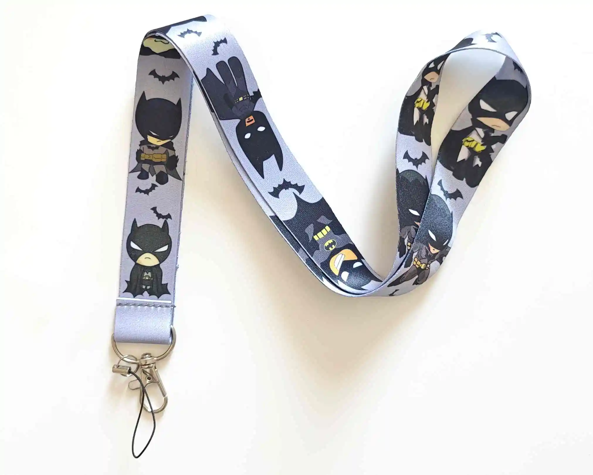 Wholesale POP MART Cartoon Batman Key Lanyard ID Badge Holders Animal Phone Neck Straps with Keyring Phone Accessories O1