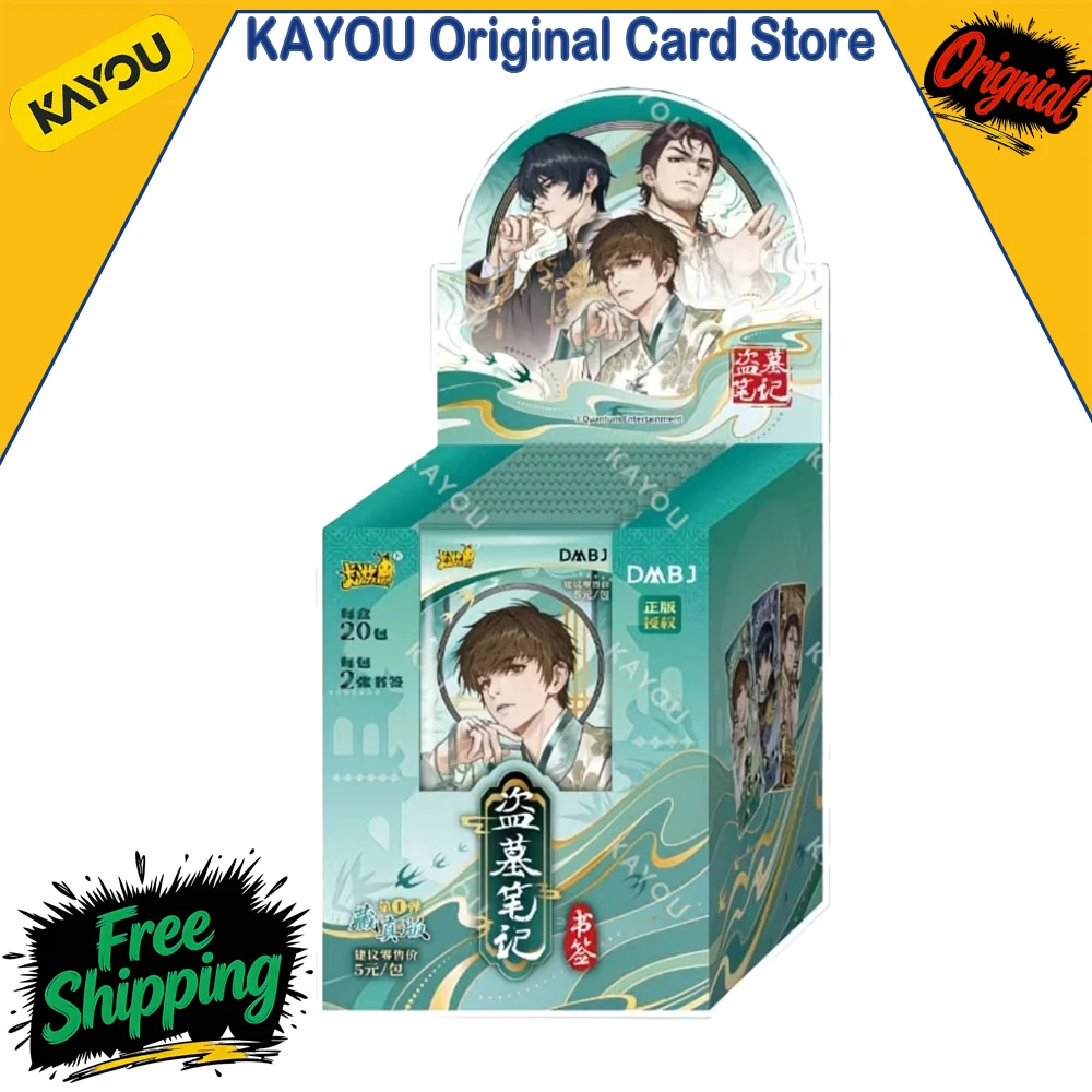 Genuine KAYOU Notes of Tomb Raiders Cards Bookmark Hidden Truth Edition Daomu Biji Cards Series Vol.1 Wu Xie Zhang Qiling Gifts