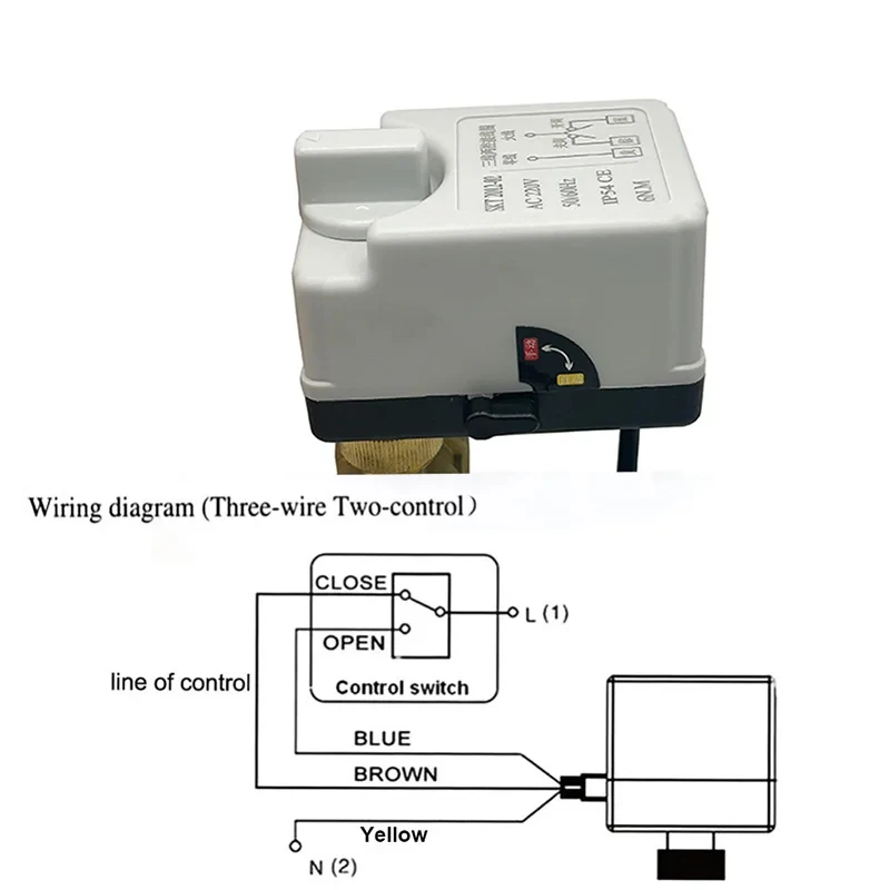 Suitable for various models of ball valves with 220V 3-wire 2-control electric actuators (excluding valve body)
