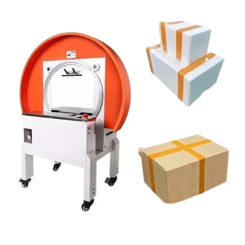 

Express Box Sealing Tape Wrapping Machine Paper Strap Taping Ring Food Foam Box Wrapping Strapping Machine Small