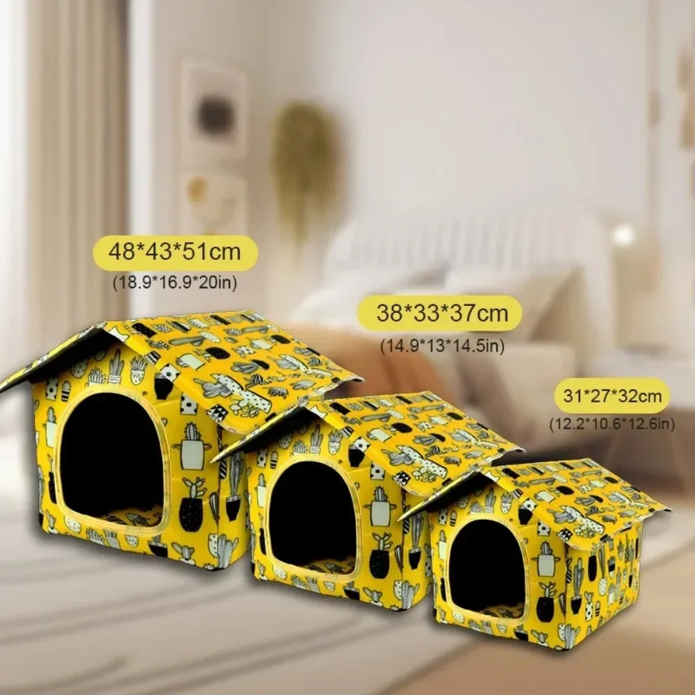 1PC Waterproof Cat House for Outdoors Rainproof Dog House Cat House Villa Tent  Foldable and Washable Pet Supplies 야외 방수 반려동물 제품