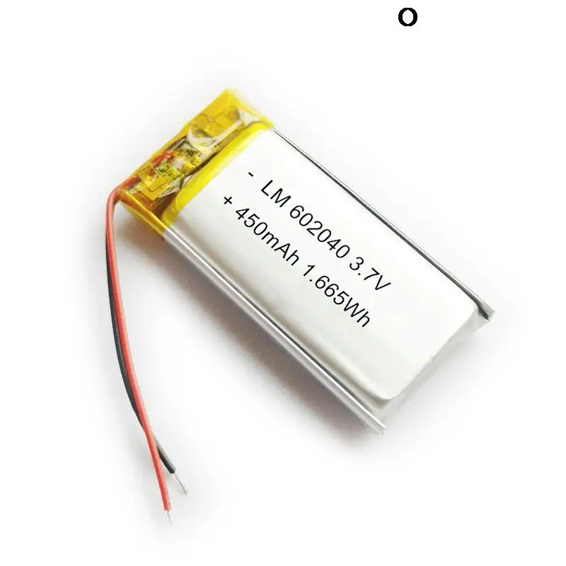 602040 450mAh Lithium Polymer Rechargeable Battery For Tablet PC LED Light Speaker Li-ion Battery