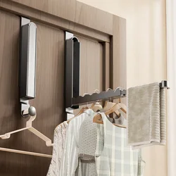 No drilling Folding Clothes Drying Rack Towel Hooks Punch-Free Coat Rack Hat Wall Hanger Adhesive Wall Hooks Storage Hanging