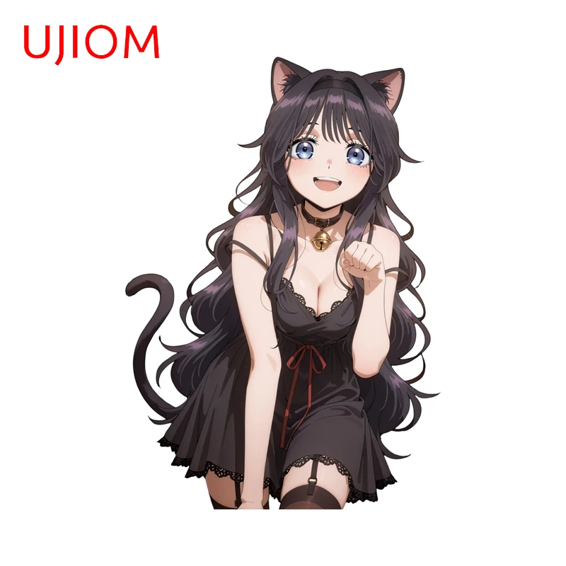 UJIOM جميلة Kaoruko Waguri أنيمي فتاة الجدار ملصق الإبداعية الكتابة على الجدران تصميم الثلاجة مكتب ملصق مائي حساسة الفن ديكور منزلي ذاتي الصنع