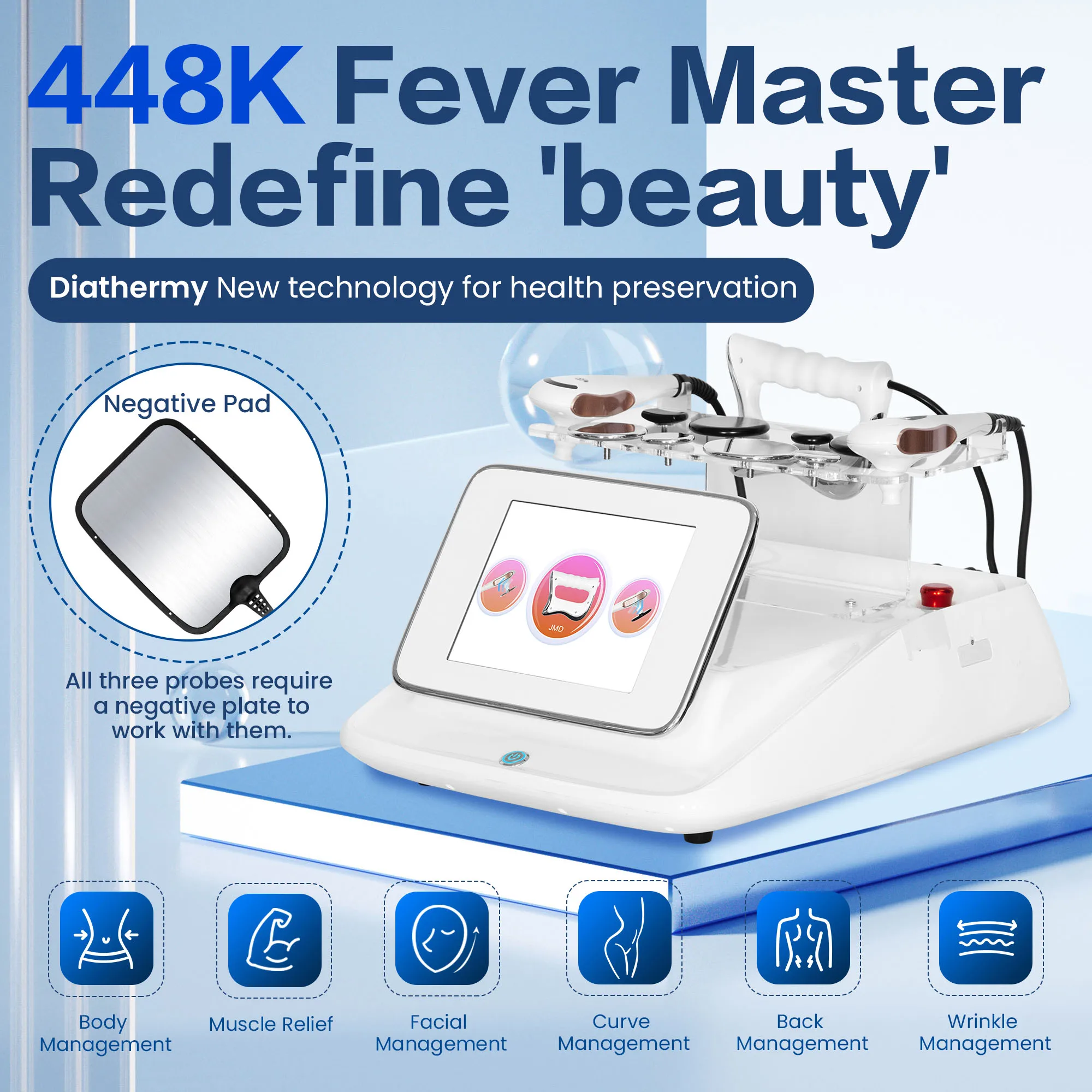 448K Tensamax Radiofrecuencia Skin Tightening and Rejuvenation Face Lift Wrinkle Removal Body Contouring Device